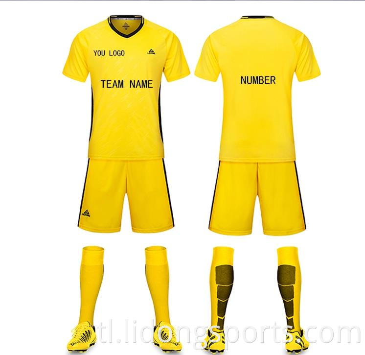 2021 Bagong Pagdating Pasadyang Disenyo ng Football Uniform Wholesale Murang Soccer Jersey Wear Set